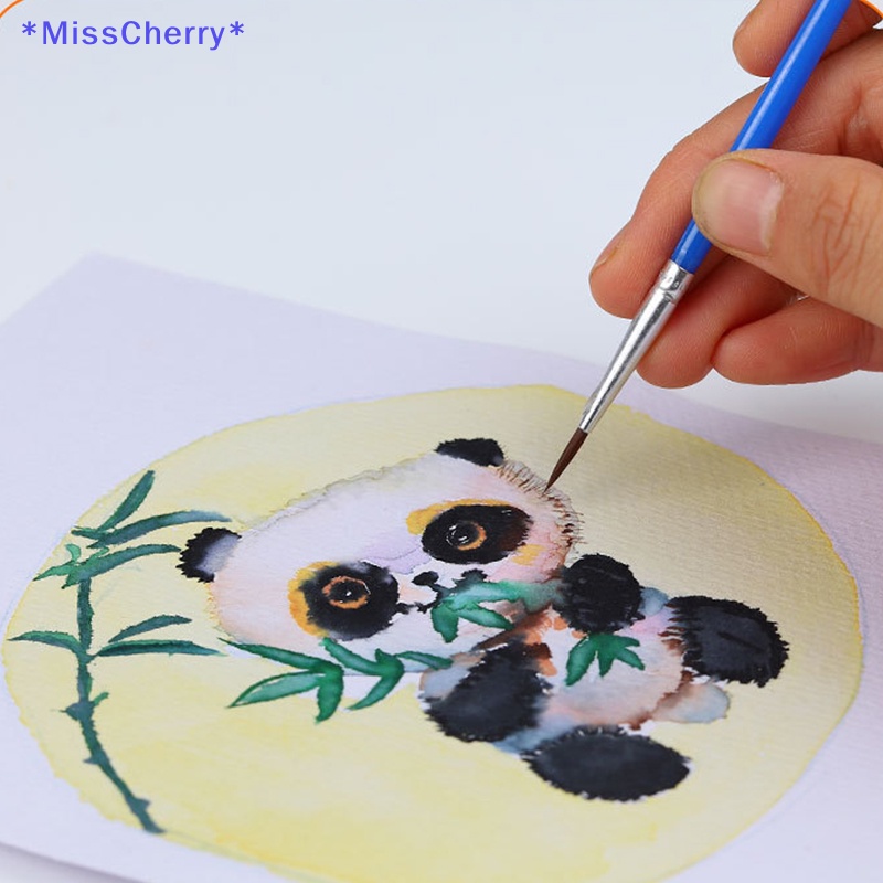 Set 10 Cọ Vẽ Tranh Màu Nước Đầu Nhọn Phẳng Tiện Dụng Mới