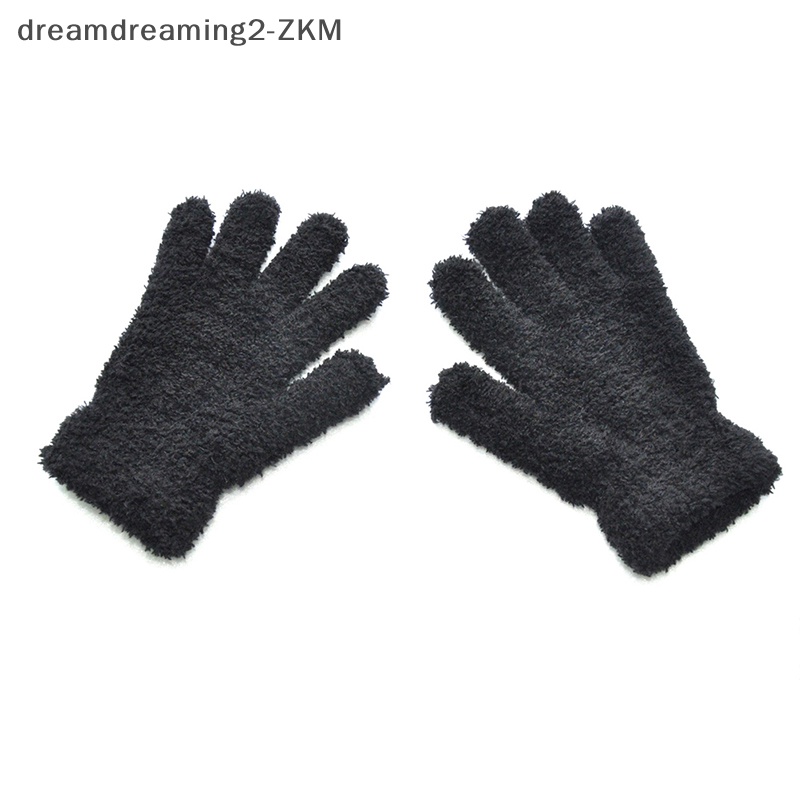 Găng Tay Lông Cừu San Hô Dày Dặn Mềm Mại Giữ Ấm Mùa Đông Cho Bé 5-11 Tuổi