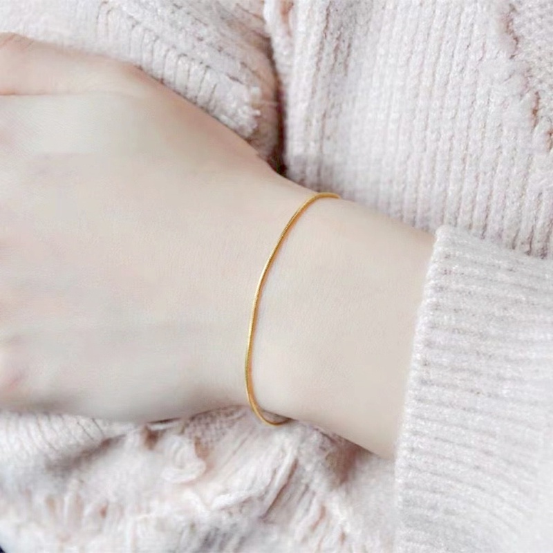 Lắc Chân Bằng Thép Không Gỉ Mạ Vàng 18K Phong Cách Mori Cao Cấp Kiểu Mới