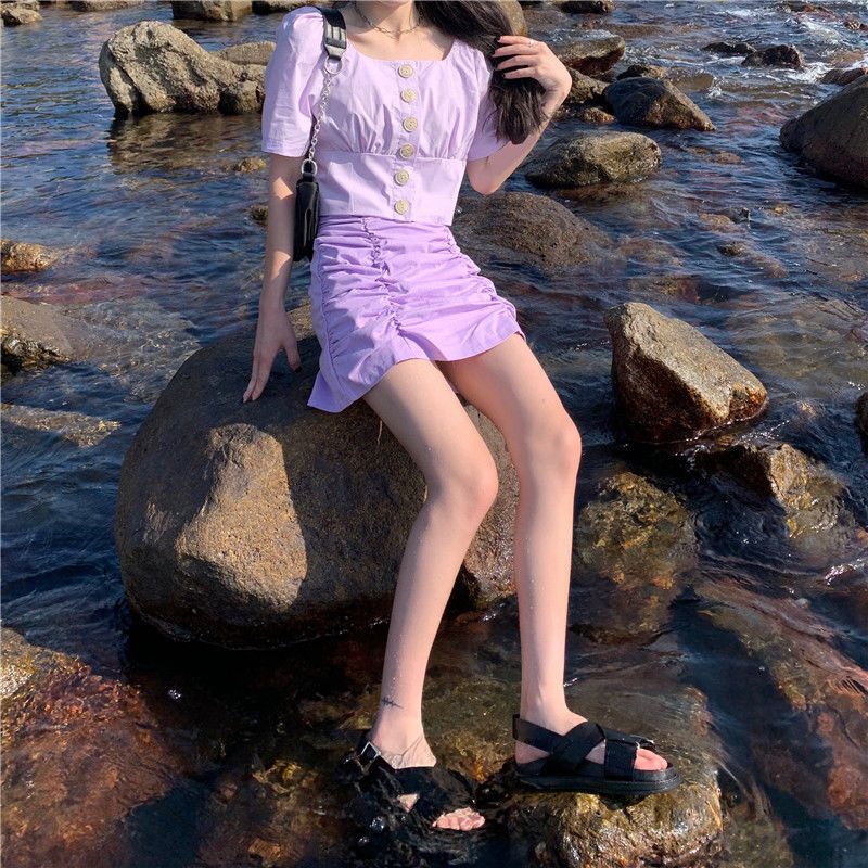 Áo Sơ Mi Ngắn Tay Cổ Vuông Thiết Kế Mới Thời Trang Mùa Hè Dành Cho Nữ