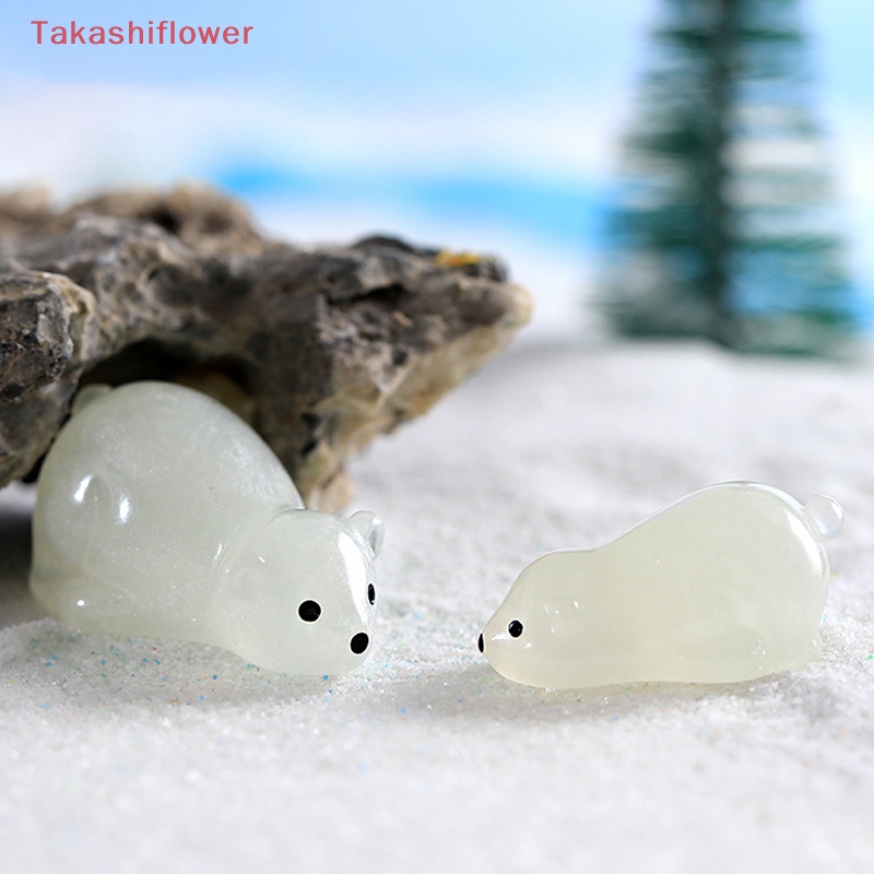 1 Mô Hình Gấu Bắc Cực Dạ Quang Trang Trí Tiểu Cảnh