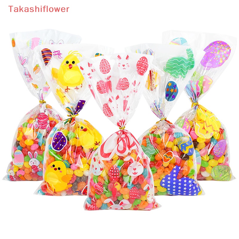 Set 50 Túi Bóng Kính Trong Suốt Đựng Bánh Quy Phục Sinh