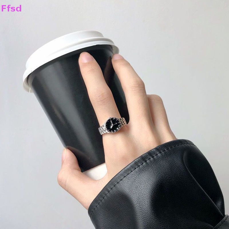 {Ffsd} Nhẫn Thiết Kế Đồng Hồ Đơn Giản Cá Tính Thời Trang Punk Cổ Điển Quyến Rũ Hàn Quốc Làm Quà Tặng Cho Nữ * Bán
