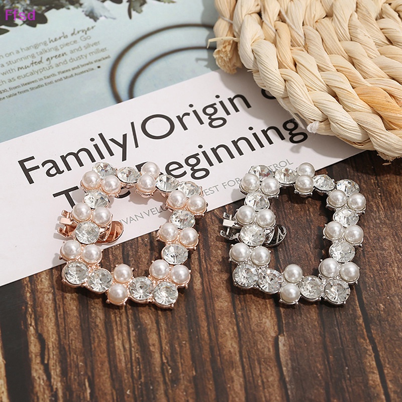 1 Kẹp Đính Đá Và Ngọc Trai Trang Trí Giày Cao Gót Cho Cô Dâu