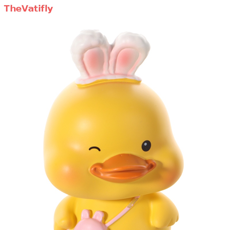 [Thevalifly] Búp Bê Resin Hình Chú Vịt Lắc Đầu Dễ Thương Trang Trí Xe Hơi