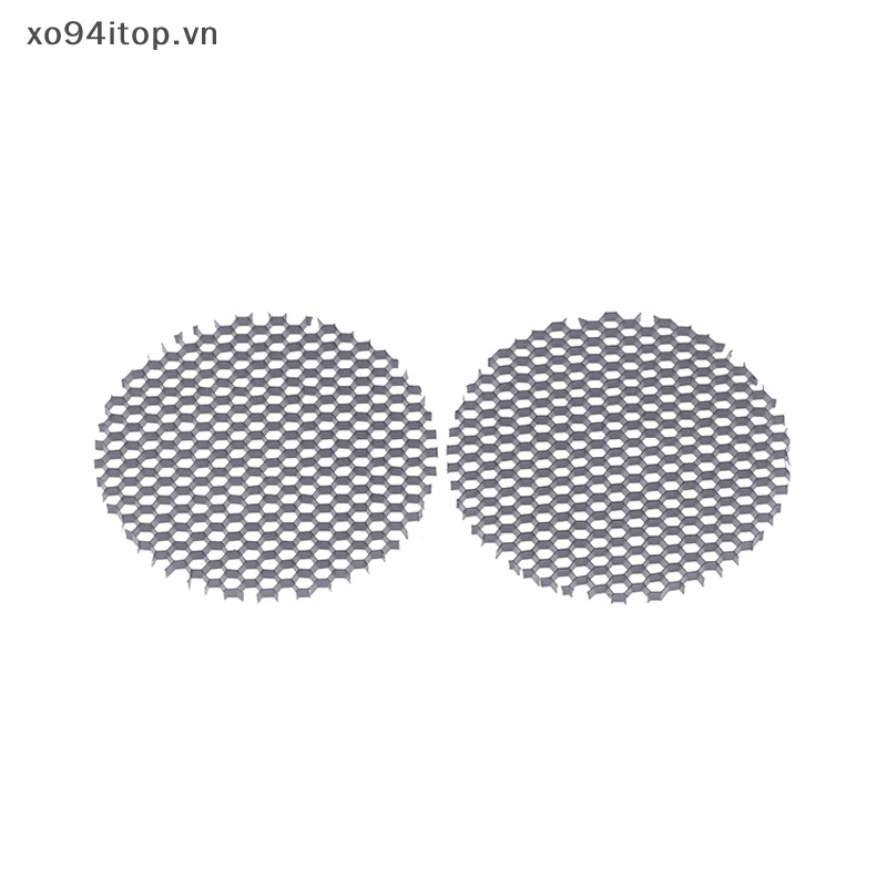 Set 2 Đèn LED 42-72mm Ánh Sáng Đen Hình Tổ Ong Bằng Nhôm Chống Chói Mắt