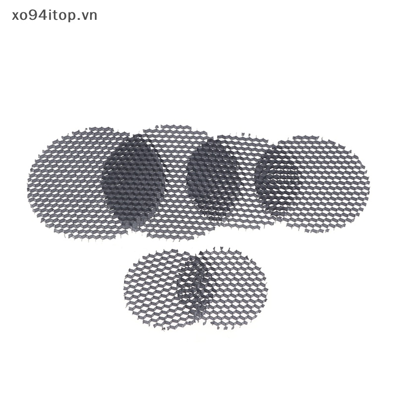 Set 2 Đèn LED 42-72mm Ánh Sáng Đen Hình Tổ Ong Bằng Nhôm Chống Chói Mắt