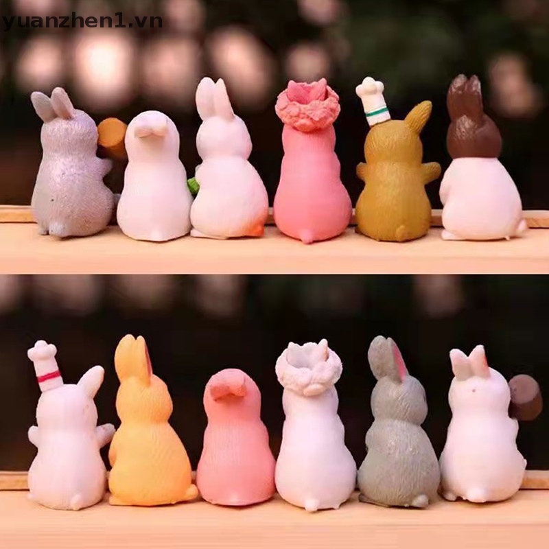 Đồ trang trí Chú Thỏ Mini Để Bàn Trang Trí Sáng Tạo Vui Nhộn