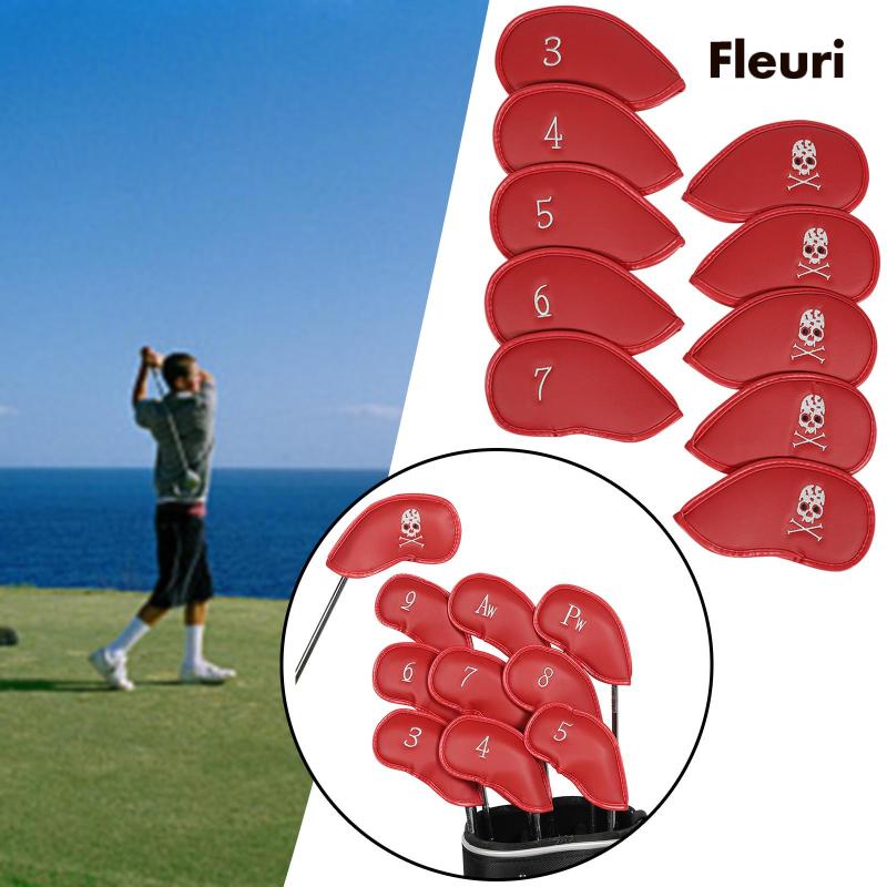 Set 10 Vỏ Bọc Đầu Gậy Đánh Golf Thêu Họa Tiết