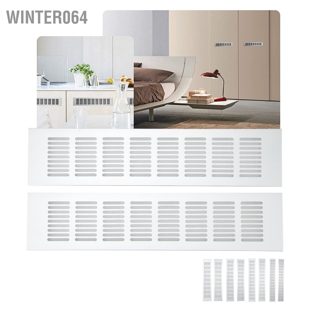 Winter064 2 Chiếc Lỗ Thông Khí Lưới Tản Nhiệt Gió Hợp Kim Nhôm Hình Chữ Nhật Tấm Hơi Cho Tủ Giày Quần Áo