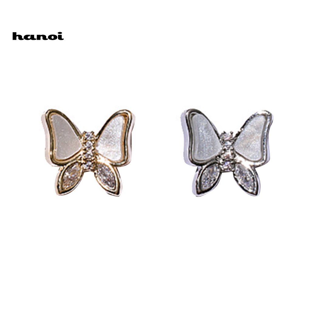 Set 5 Phụ Kiện Đính Trang Trí Móng Hình Bướm 3D Lấp Lánh