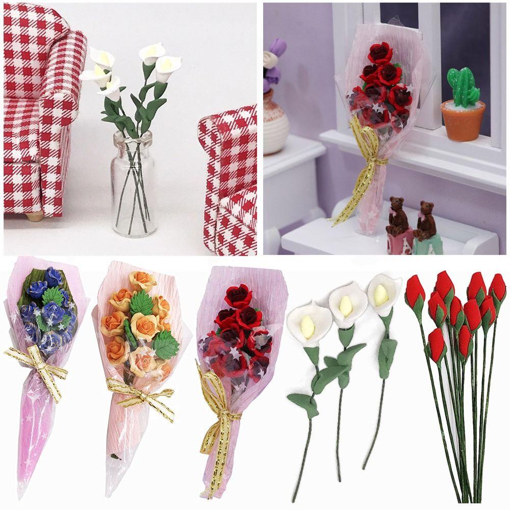 LUOL Bó Hoa Giả Tỉ Lệ 1 / 12 Trang Trí Nhà Búp Bê