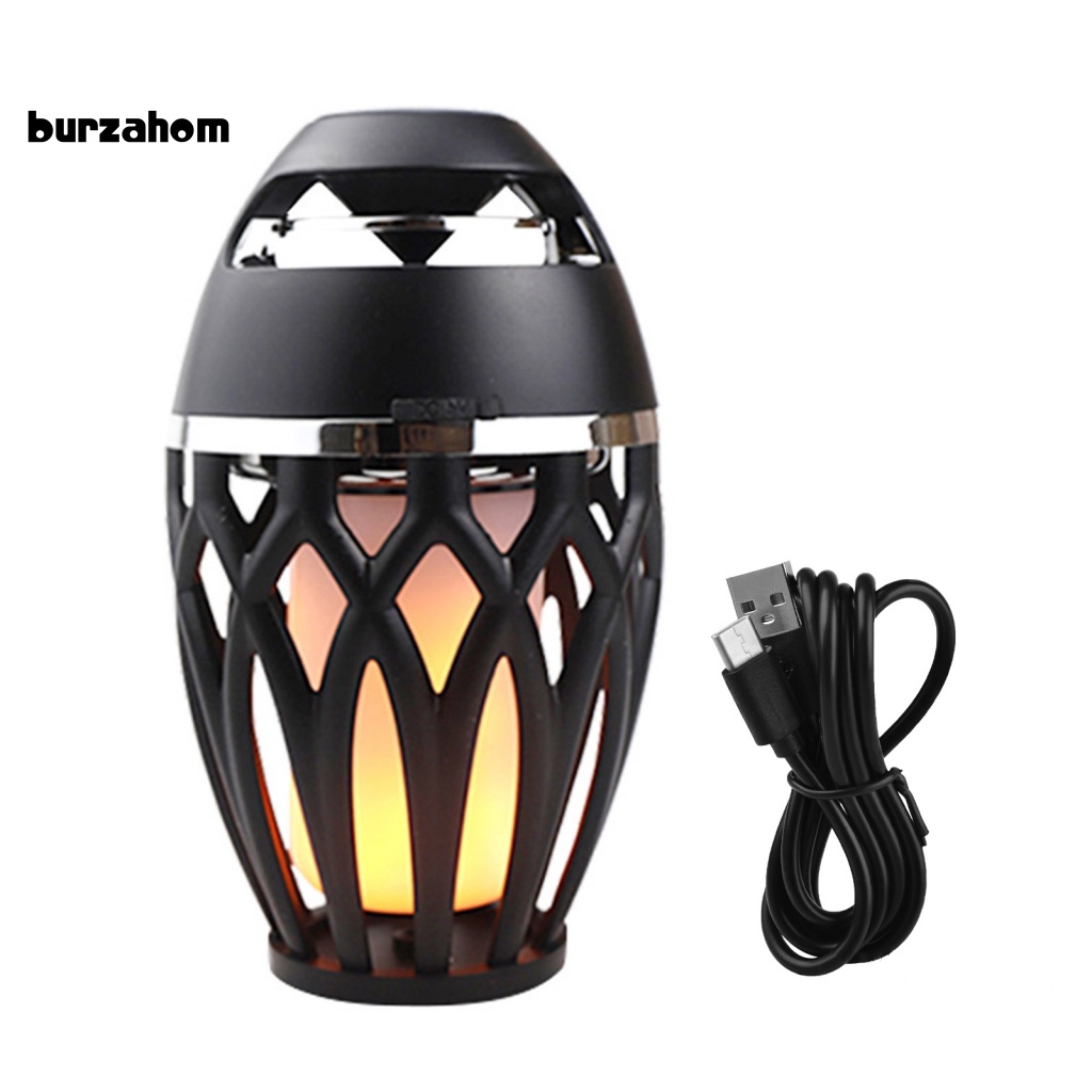 Loa Bluetooth Không Dây Âm Thanh Nổi Đa Năng Cổng Sạc USB Có Đèn LED Hình Ngọn Lửa Trang Trí Tiệc