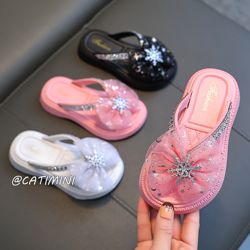 CATIMINI Dép Đi Trong Nhà Đế Mềm Chống Trượt Kiểu Công Chúa Dễ Thương Cho Bé Gái