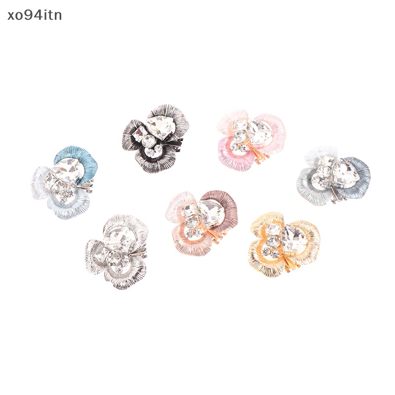 Kẹp Cài Khóa Giày Cao Gót Đính Đá Hình Hoa Trang Nhã Dành Cho Nữ