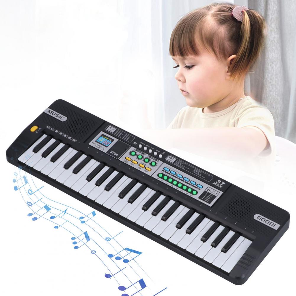 Đàn Piano Điện Tử Trẻ Em 37 Phím Bàn Di Động Mini Cho Người Mới Bắt Đầu Học Nhạc Cụ AKOASM