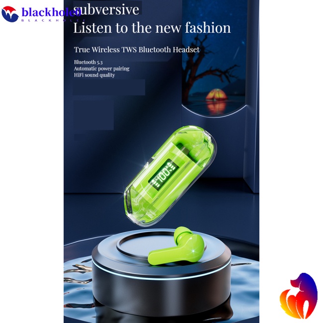 Cặp Tai Nghe Bluetooth 5.3 BH Tws Thiết Kế Trong Mờ Phong Cách Thể Thao