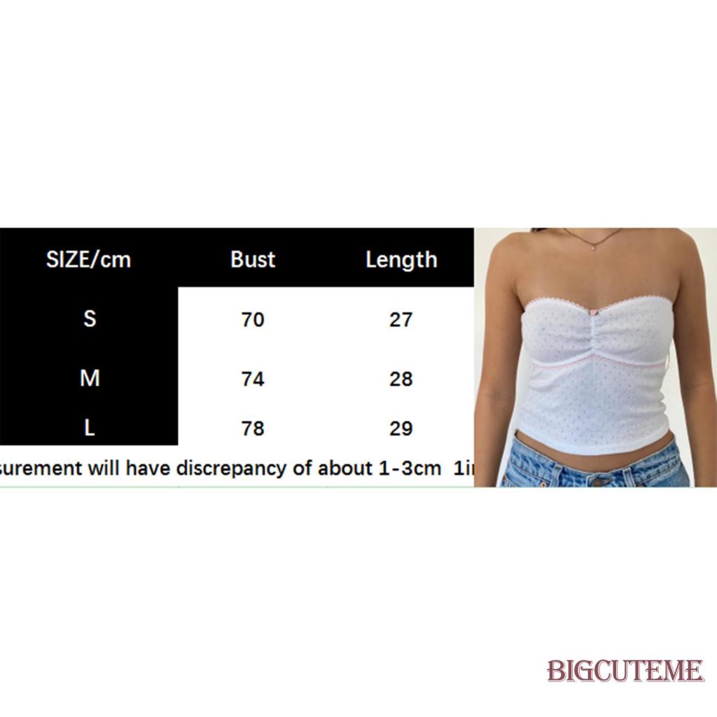 Áo Ống Ren Hoa Mùa Hè Không Dây Hở Lưng Cho Nữ