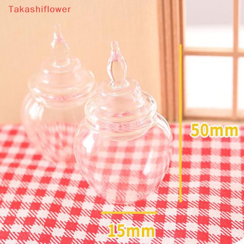 1 Hũ Thủy Tinh Mini Đựng Kẹo / Món Tráng Miệng 1 / 12 Trang Trí Nhà Búp Bê