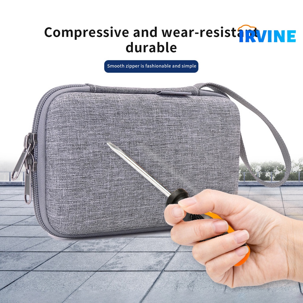 Hộp Đựng Tai Nghe Dạng Lưới Có Dây Co Giãn Và Tay Cầm Mang Theo Đi Du Lịch