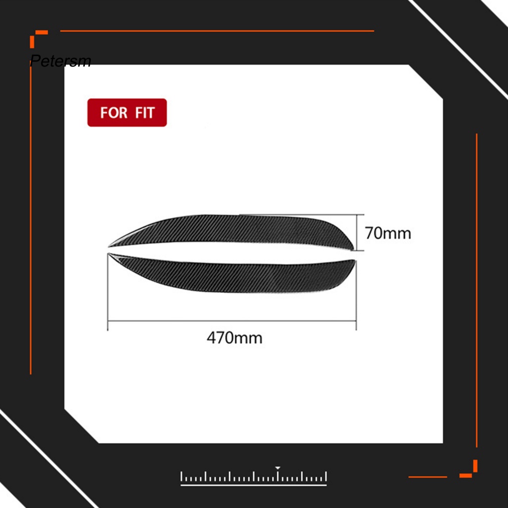 1 Cặp Đề Can Dán Đèn Sương Mù Bằng Sợi Carbon Chống Nước Thông Dụng Cho Honda Fit / Jazz 2014-2018