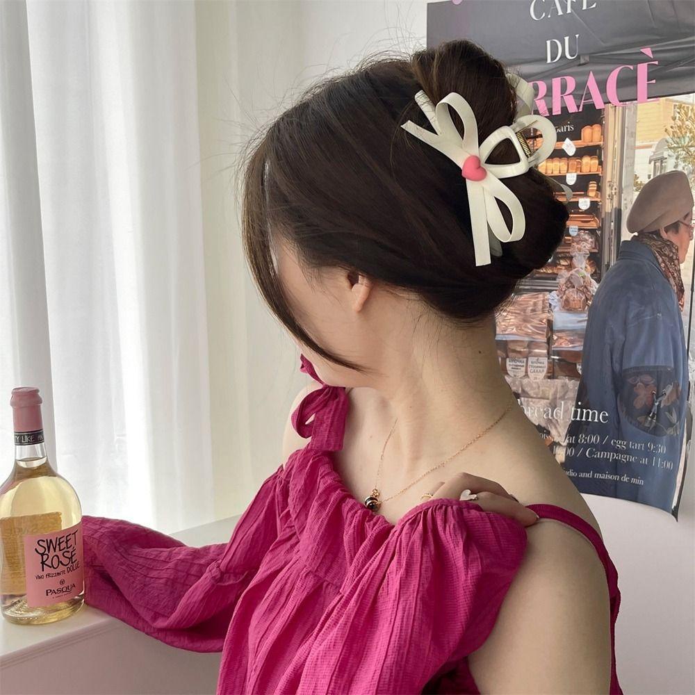 Kẹp Tóc Hình Nơ / Trái Tim / Cá Mập Dễ Thương Xinh Xắn WMES15H