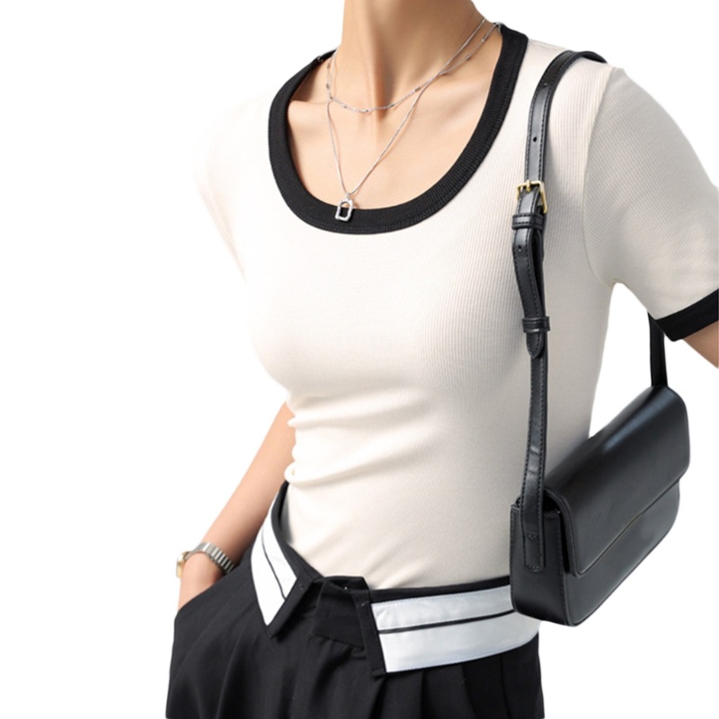 Áo Thun Tay Ngắn Dáng Ôm Màu Sắc Thời Trang Mùa Hè Xinh Xắn Cho Nữ