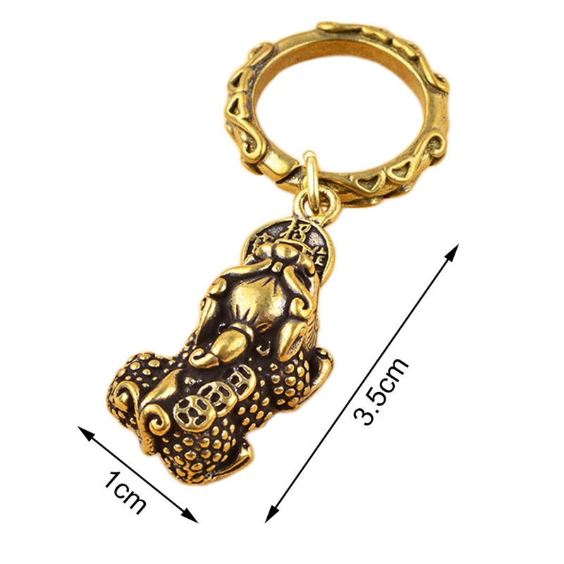 Móc Khóa Hình Tuần Lộc Bằng Đồng Thau Phong Cách Trung Hoa Cổ Điển