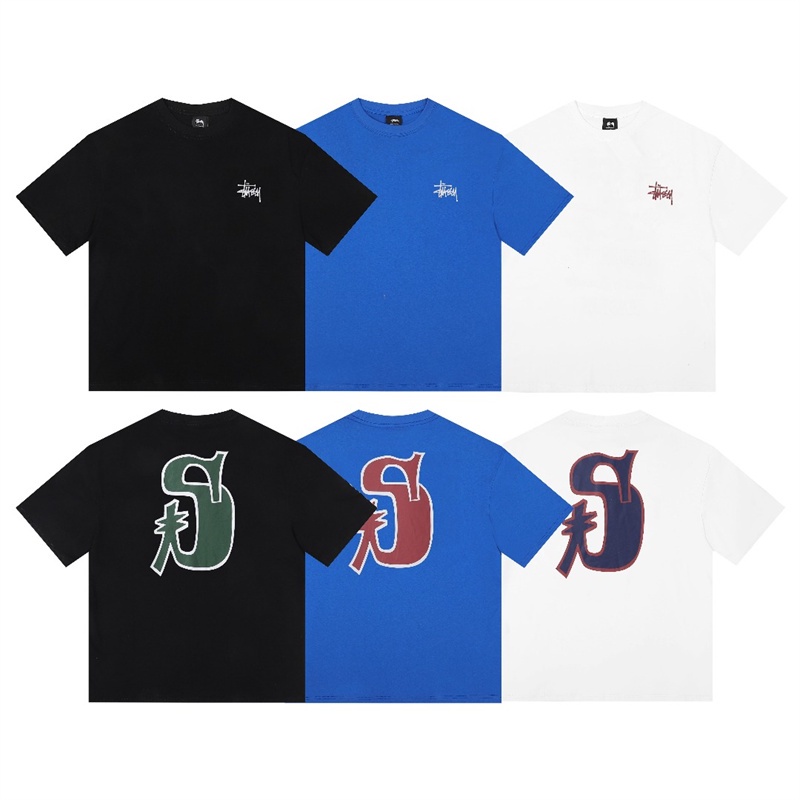 Stussy Áo Thun Ngắn Tay Dáng Rộng Thời Trang Dành Cho Nữ Và Nam
