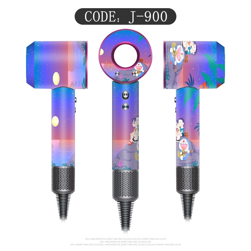 Phim Dán Bảo Vệ Máy Sấy Tóc Dyson Chống Thấm Nước Chống Dầu Hình Doraemon