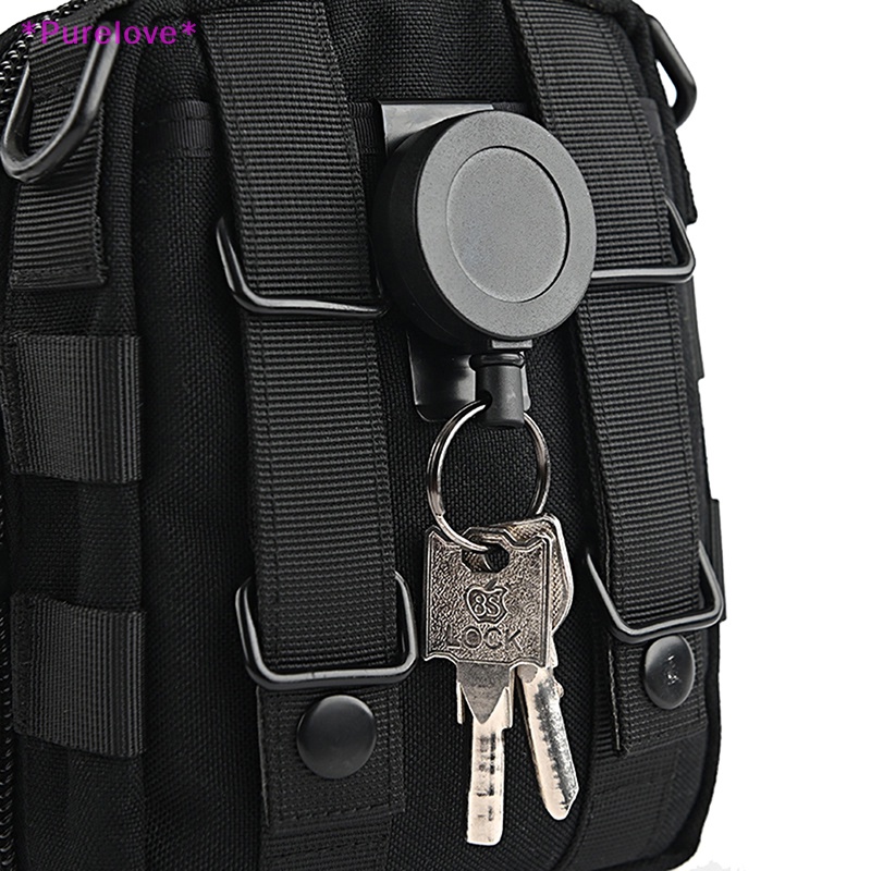 Cuộn Dây Móc Chìa Khóa / Thẻ ID Có Thể Thu Gọn Tiện Dụng Mới