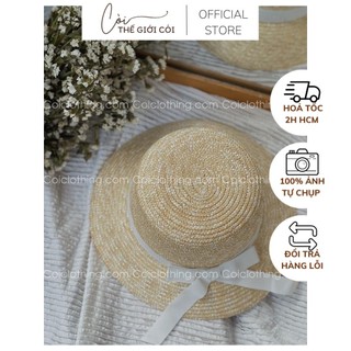 Nón cói cứng vành nhỏ nơ dài