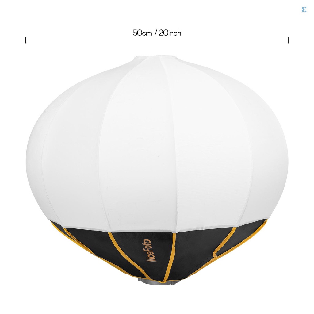 Hộp Mềm Gấp Gọn Hình Lồng Đèn NiceFoto 50cm / 20inch Với Giá Đỡ Nơ Tháo Gỡ Nhanh Spe VN A3.16