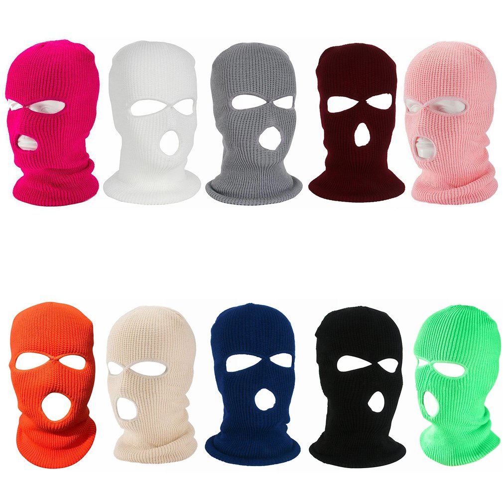 Ski Mask 3 Holes Outdoor Riding Adultmth Windproof Bicycle Comfortable Sports Skiing Masks Equipment [Q/13]