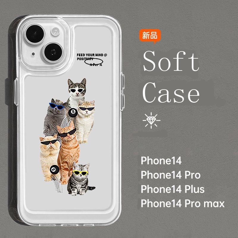 Ốp Điện Thoại TPU Mềm Trong Suốt Chống Sốc Phối Nút Độc Đáo Cho IPhone 11 14 13 12 Pro Max XS X XR 7 + 8 6 6S Plus Sự Bảo Vệ