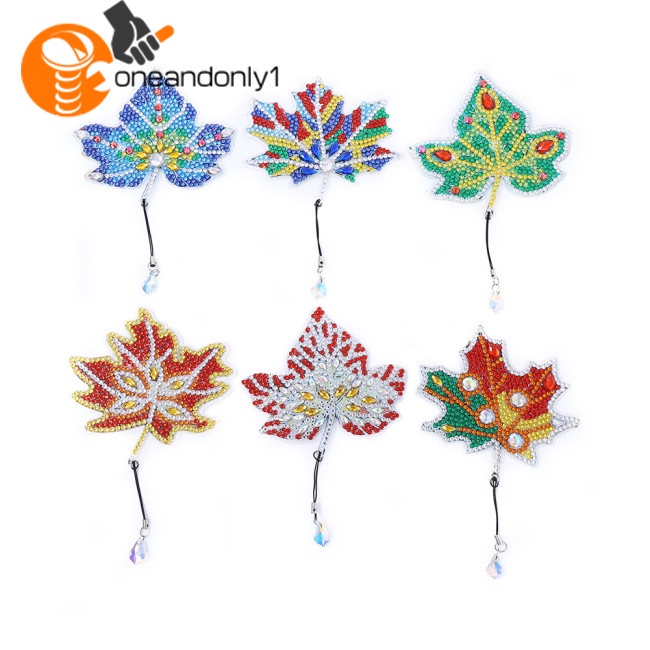 Bộ 6 Thẻ Đánh Dấu Sách Bằng Acrylic Dày Dặn Hình Chiếc Lá Phong Độc Đáo Diy