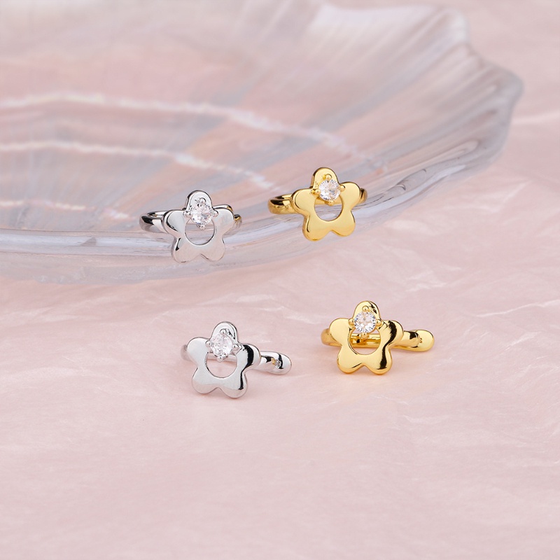 Kẹp tai, kẹp tai hoa, bông tai không xuyên lỗ, kẹp tai nữ, bông tai Hàn Quốc, bông tai kim cương thời trang, kẹp tai xu hướng cá tính, bông tai mát mẻ