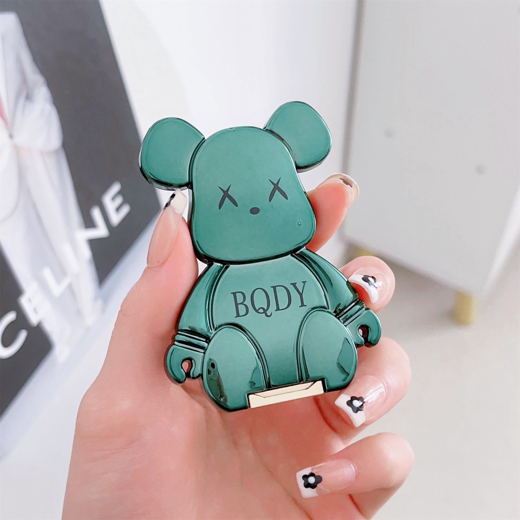 Ốp Điện Thoại Họa Tiết Hoạt Hình Chú Gấu Bạo Lực Kèm Giá Đỡ Nhẫn Và Dây Đeo Tiện Dụng Cho iphone