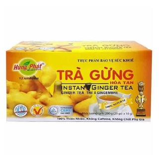 Trà gừng hòa tan hùng phát hộp 200g