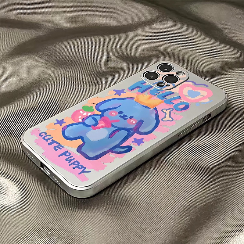 Ốp Điện Thoại Silicon TPU Mềm Mạ Điện Hình Thú Dễ Thương Chống Sốc Cho IPhone 14 13 12 11 Pro XS Max XR X 8 + 7 6S Plus