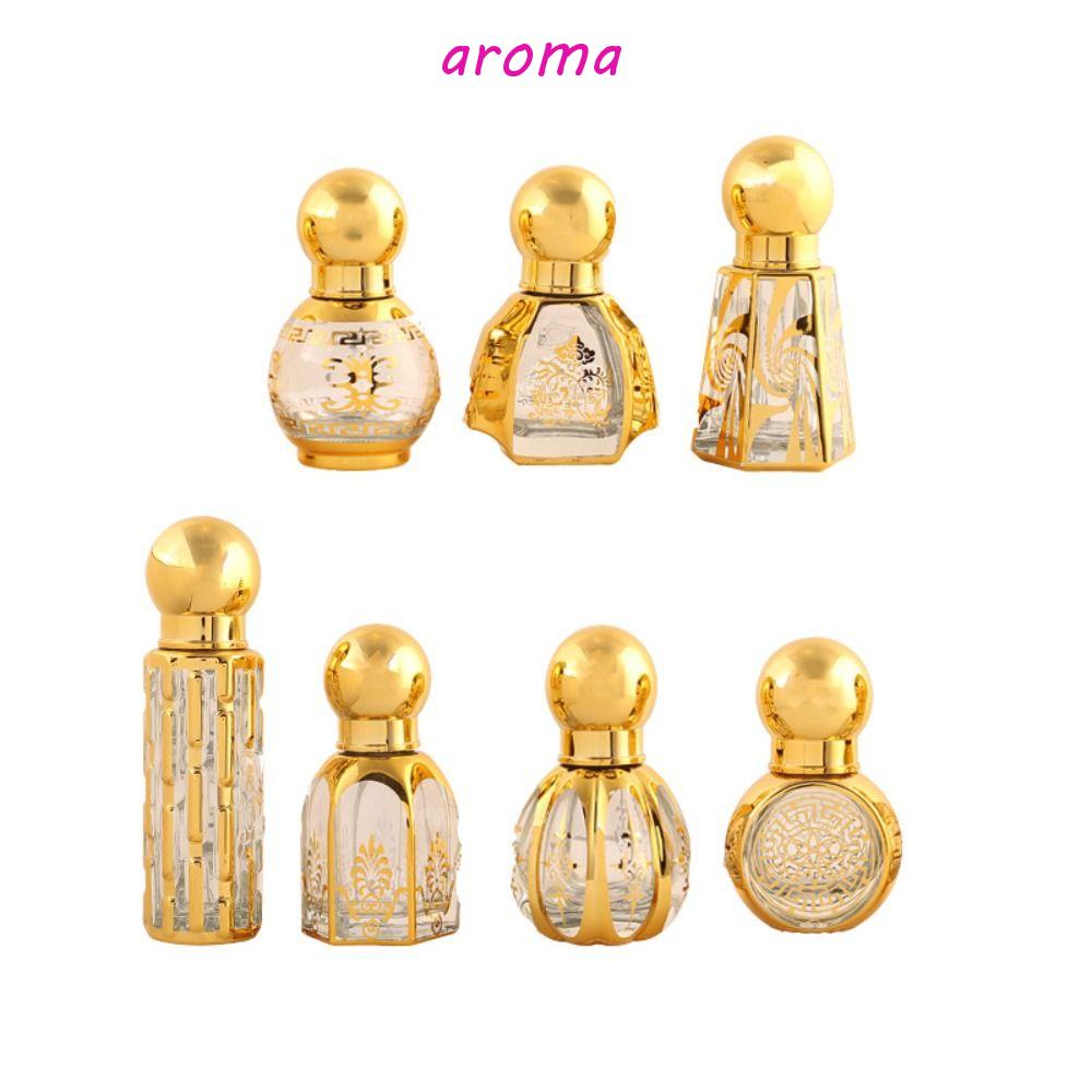 Lọ Rỗng Đựng Tinh Dầu Thơm Dạng Cuộn Tròn Mạ Điện Kiểu Ả Rập Trung Đông