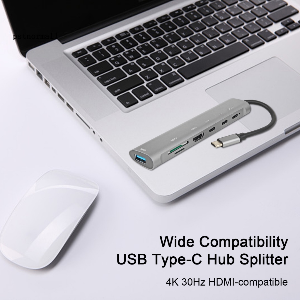 Hub Chia Cổng USB Type-C 7 Trong 1 Cho Máy Tính