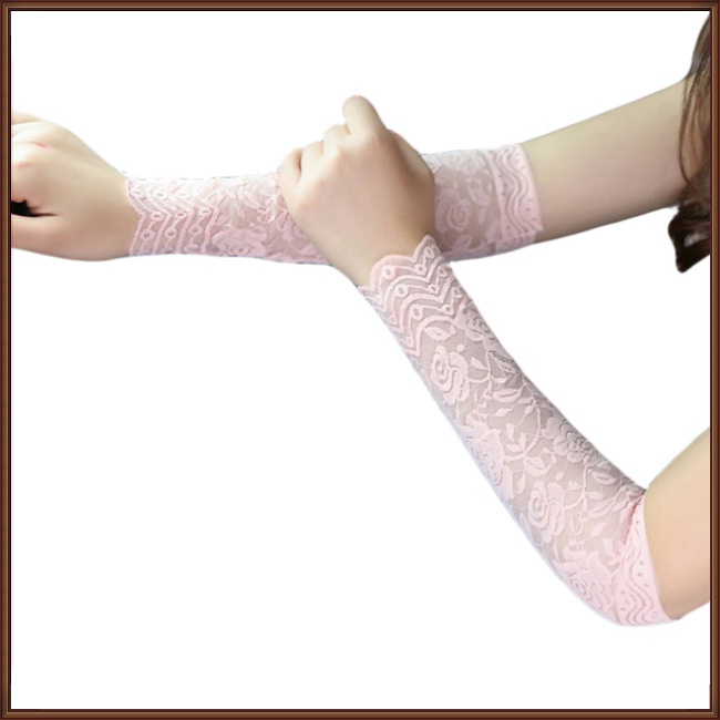 1 Đôi Găng Tay Chống Nắng Tia UV Họa Tiết Ren Thời Trang Dành Cho Nữ Sự Bảo Vệ