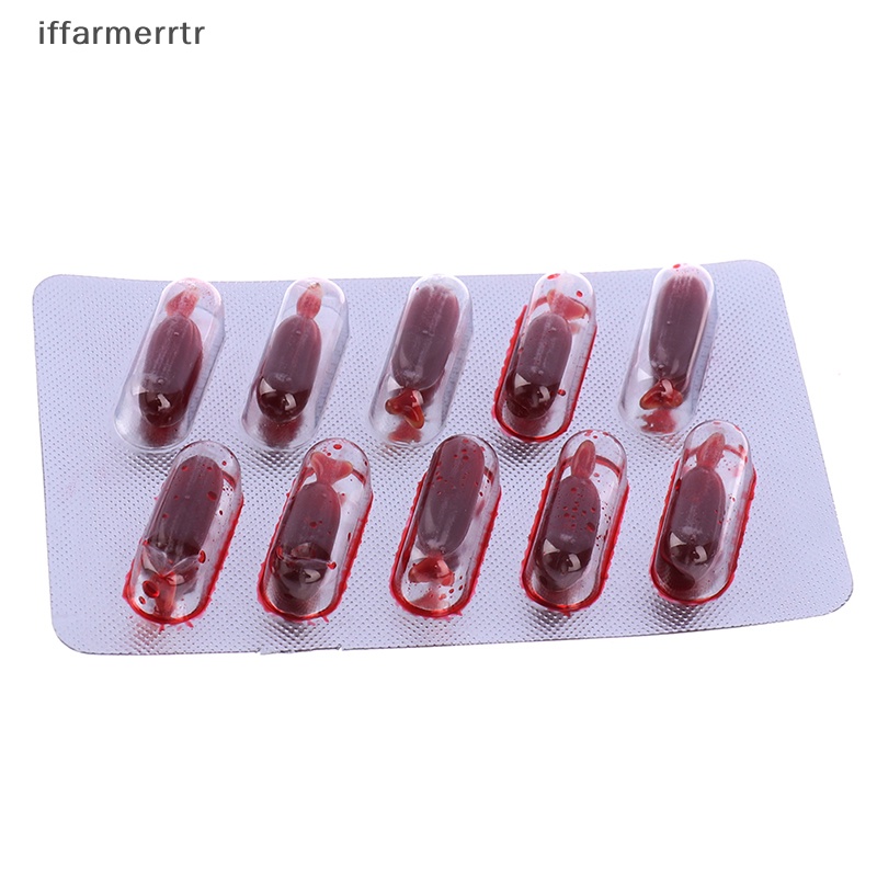 Set 10 Viên Nang Máu Giả Hóa Trang Ma Cà Rồng Cho Halloween