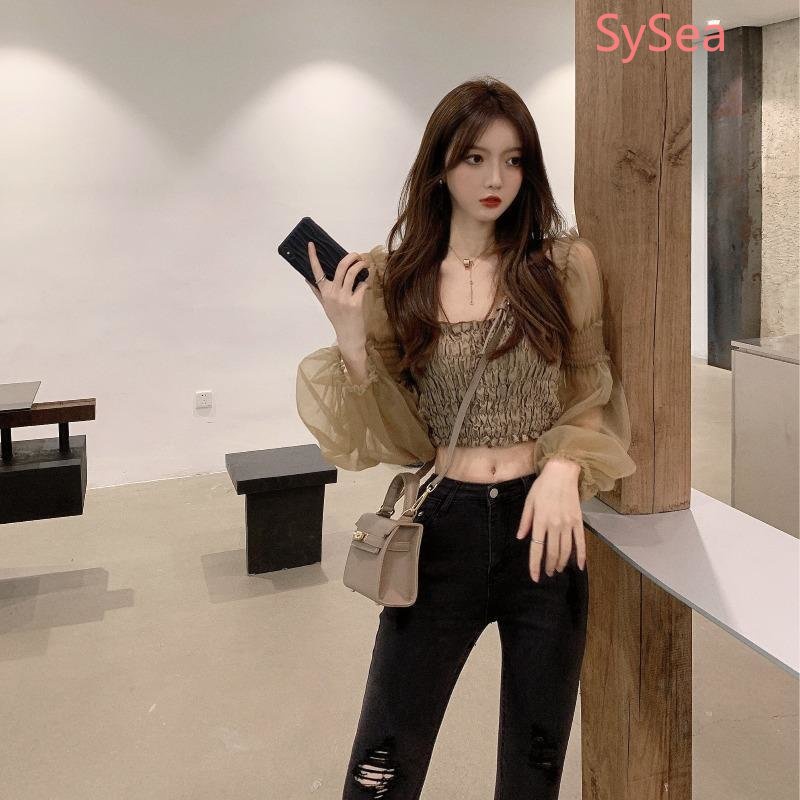 Áo Kiểu Trễ Vai Thiết Kế Xếp Ly Thời Trang Mùa Hè Cho Nữ