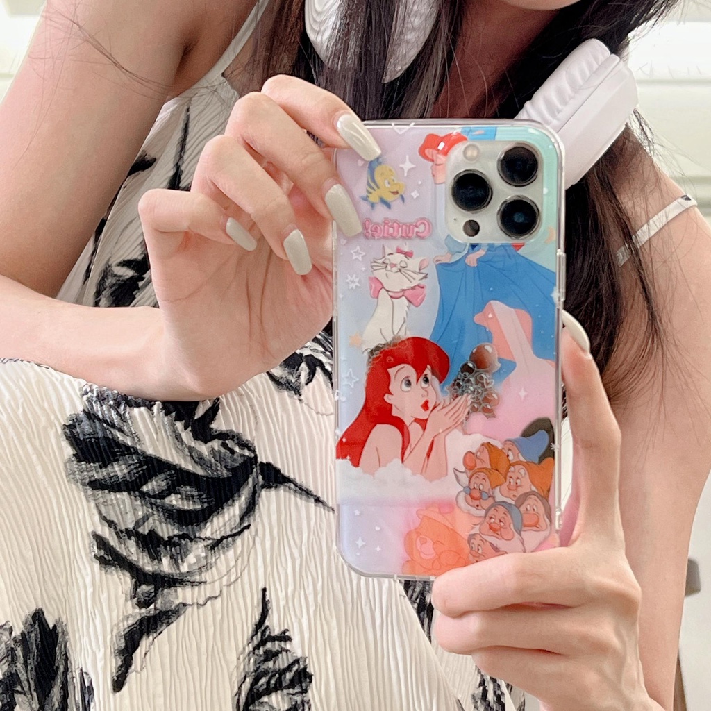 Ốp Điện Thoại Imd TPU Mềm Trong Suốt In Hình Mèo Hoạt Hình Chống Sốc Cho iPhone 14 13 12 11 Pro Max