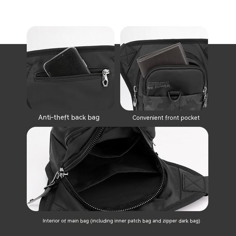Túi Đeo Chéo Ngực Bằng Nylon Chống Thấm Nước Đa Năng Thời Trang Cho Nam