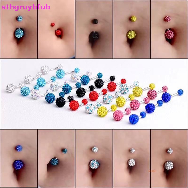 1 Khuyên Rốn Bằng Thép Không Gỉ Đính Đá Zircon Dễ Thương