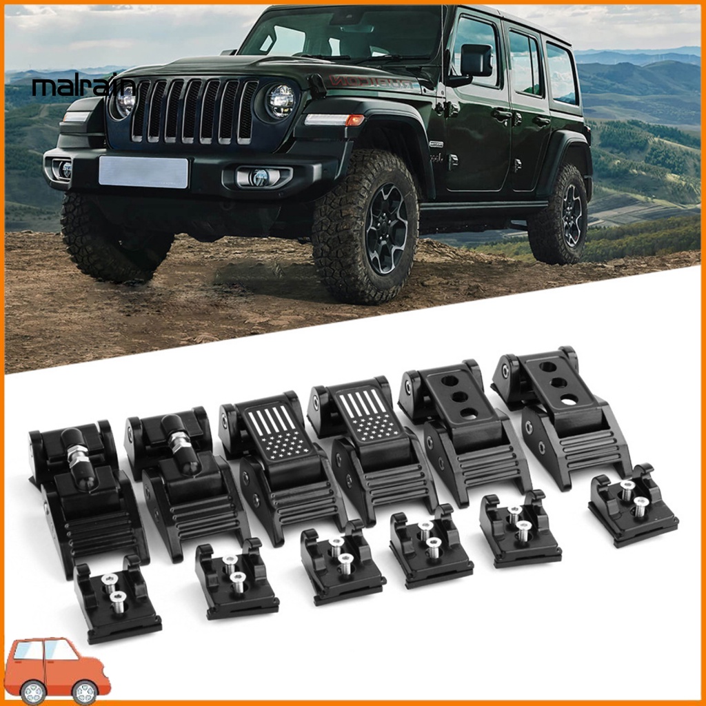 1 Cặp Chốt Khóa Nắp Ca Pô Bằng Hợp Kim Nhôm Cho Jeep Wrangler JK JL 07-21