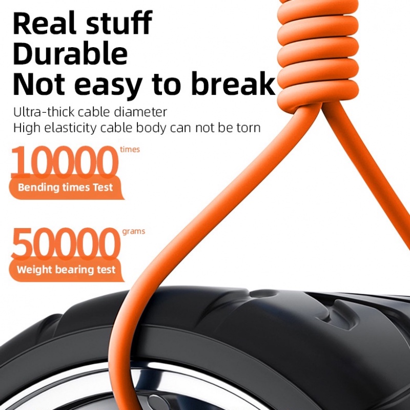 NEW 3 Trong 1 180° Dây Cáp Sạc USB Type-C Chơi Game 120W 6A Xoay 180 Độ Bằng Silicon Dành Cho xiaomi Huawei Cáp sạc siêu nhanh